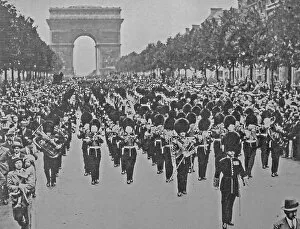 1870s-1950s Group photos and others Collection: band champs-elysee paris arc de triomphe