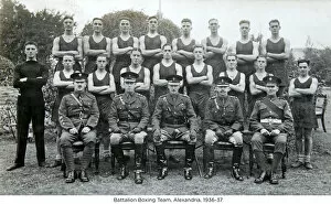 1930s Collection: battalion boxing team alexandria 1936-37