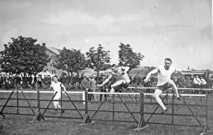 Battalion Sports Gallery: battalion sports hurdle race july 1909