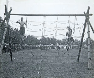 Battalion Sports Gallery: battalion sports july 1909 obstacle race