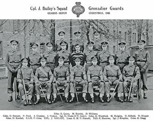 Crossley Collection: cpl j baileys squad christmas 1949 quinn