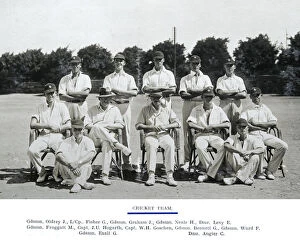 Hogarth Collection: cricket team fisher graham neale levy oldrey