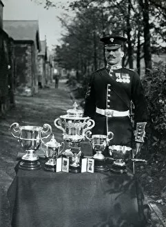 1910 Collection: d / sgt ernest ludlow trophies 2nd battalion 1910