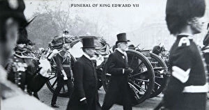 1900's UK Gallery: funeral king edward vii gun carriage in mall