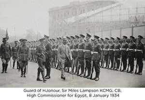 1930s Egypt Gallery: guard of hjonour sir miles lampson kcmg cb high commissioner for egypt