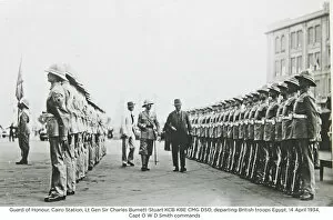 1930s Egypt Gallery: guard of honour cairo station lt gen sir charles burnett-stuart kcb kbe cmg dso
