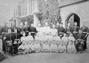 1914-1961 Group photos Collection: guards depot chapel choir c1890