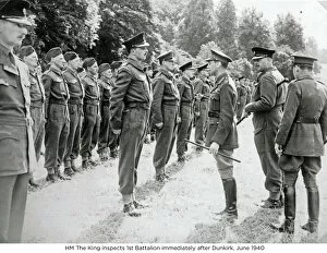 -10 Gallery: hm the king inspects 1st battalion immediately after dunkirk