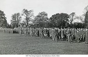 hm the king inspects 3rd battalion perth 1942