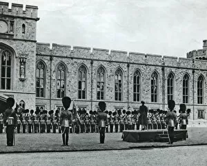 1950s inc Cyprus Gallery: hm the queen presents a new royal standard of the regiment