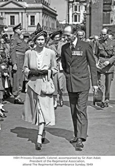 1949 Gallery: hrh princess elizabeth colonel accompanied by sir alan adair
