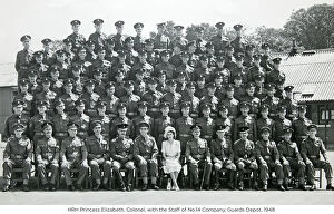 Guards Depot Gallery: hrh princess elizabeth colonel with the staff of no.14 company