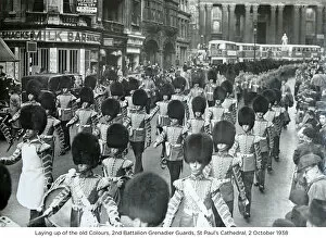 1930s Gallery: laying up of the old colours 2nd battalion grenadier guards