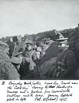 February 1915 Gallery: front line trench cock shy february 1915