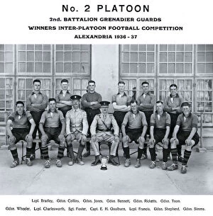 1929-1961 2 Bn Collection: no. 2 platoon 2nd battalion winners inter-platoon football competition