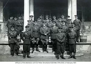 5 February 1931 Gallery: officers of the battalion with sir peter strickland kcb kbe cmg dso