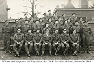 Holland Collection: officers and sergeants no.3 squadron 4th (tank) battalion