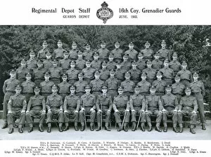 1870s-1950s Group photos and others Collection: regimental depot staff 16 company june 1945 dickinson