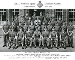 1950s, 1960s and 1970s Gallery: sgt hudsons squad july 1955 burton chamerlain