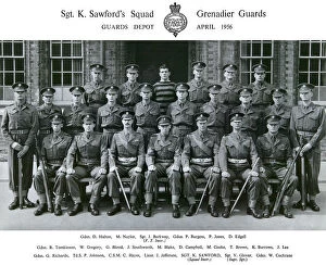 1950s, 1960s and 1970s Gallery: sgt k sawfords squad april 1956 halton