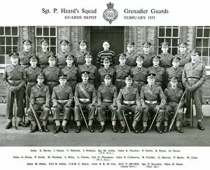 Glass Gallery: sgt p heards squad february 1955 davies