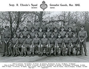 Hughes Collection: sgt r ellenders squad march 1945 johnson