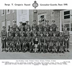 1914-1961 Group photos Collection: sgt t grogans squad september 1940 skilling