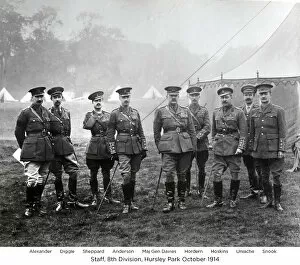 Anderson Gallery: staff 8th division hursley park october 1914