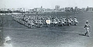 Alexandria Collection: trooping the colour 14936 alexandria sporting club polo ground
