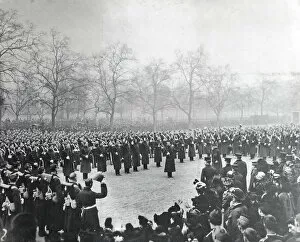1890s S.Africa Gallery: wellington barracks before departure for south africa